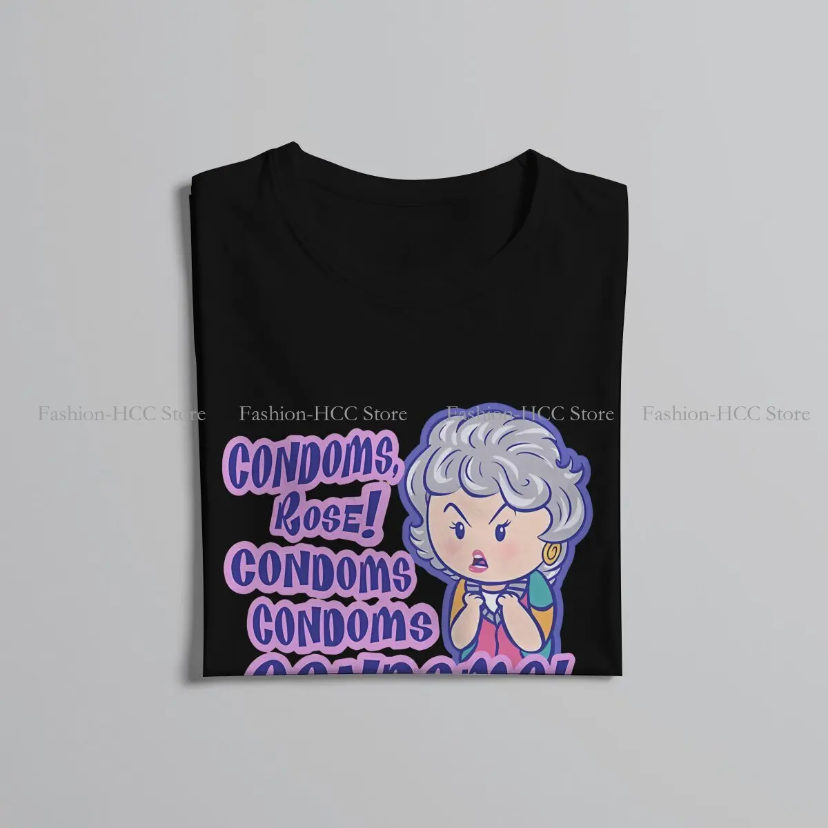 CONDOMS Rose Cute Newest TShirts Golden Girls Men Harajuku Pure Cotton Tops T Shirt