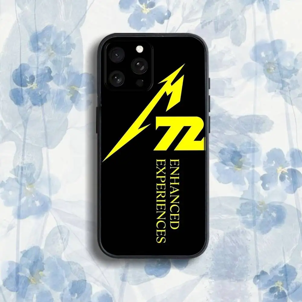 حافظة هاتف S-sasons M-metallicaS 72 لهواتف iPhone 17,16,15,14,13,12,Pro,Max,Plus,E,SE4,Air,Mini Black Soft Box