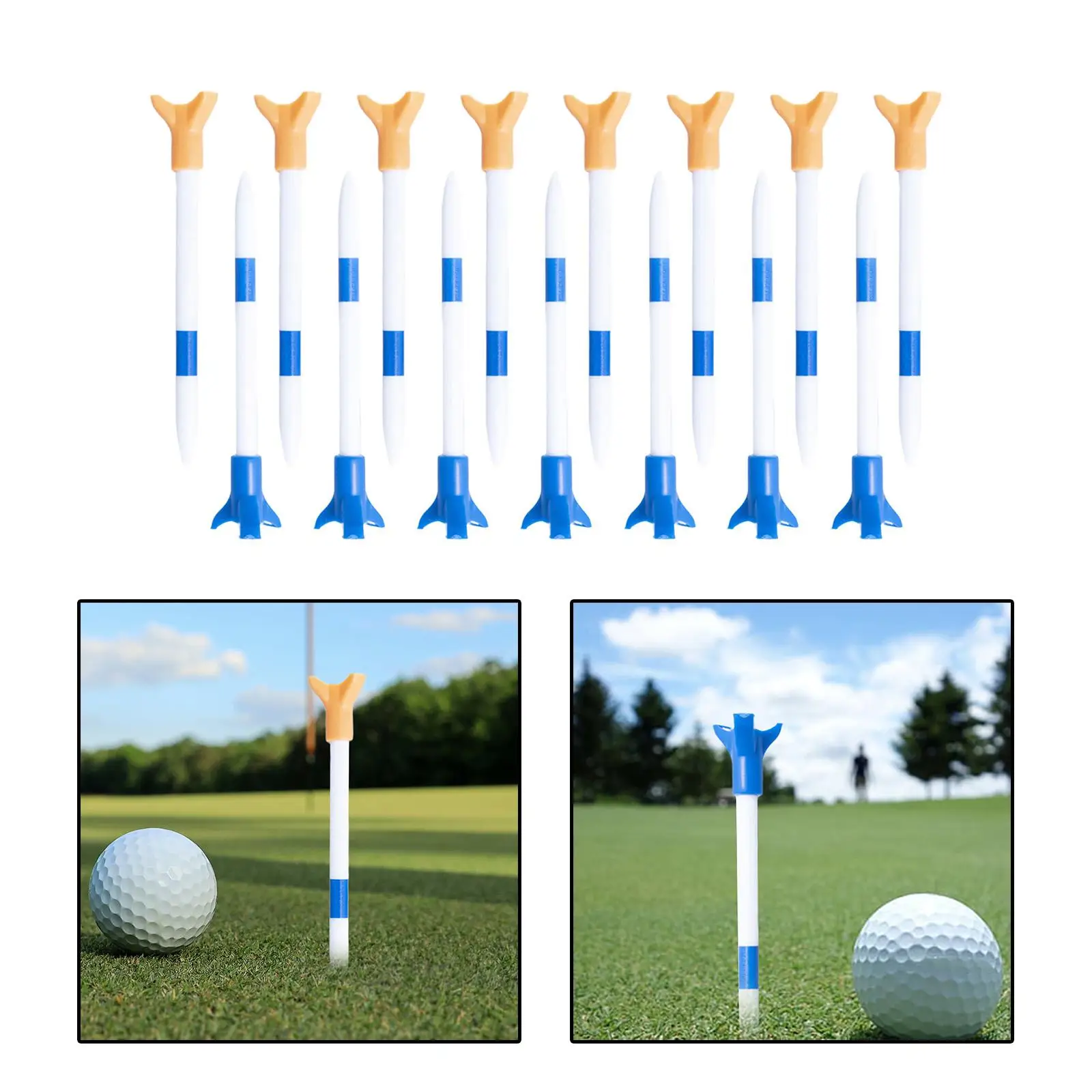 15Pcs Golf Tees Outdoor Golf Fly Ball Tees for Players Golfer Gift Beginners