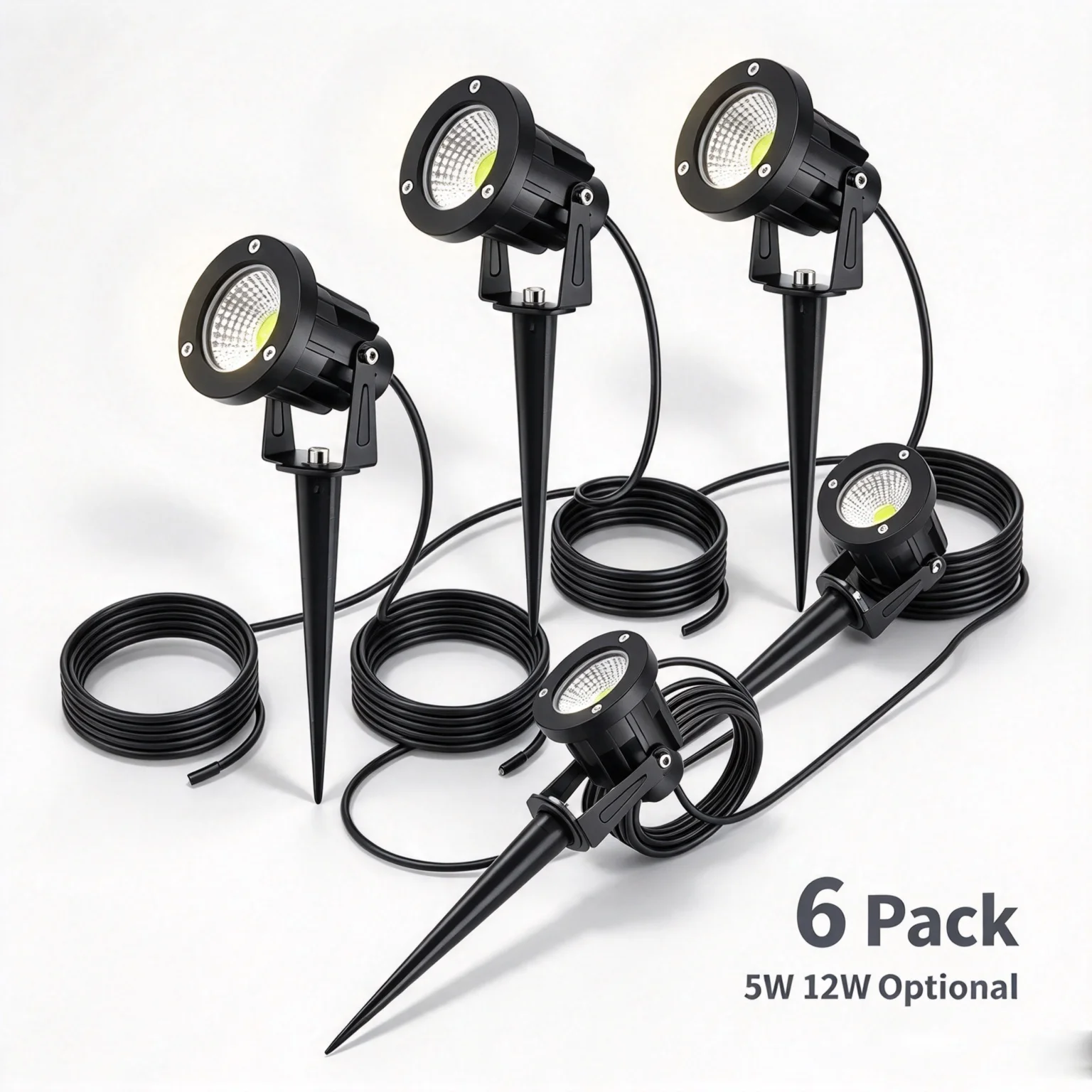 LED Garden Spike Lights With 1M Connecting Cable IP65 Waterproof 3W 10W Outdoor Lawn Landscape Spotlight for Yard Pathway Decor