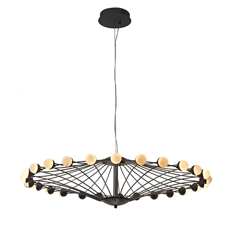 Duplex building Ferris wheel chandelier, light luxury Nordic living room lamp