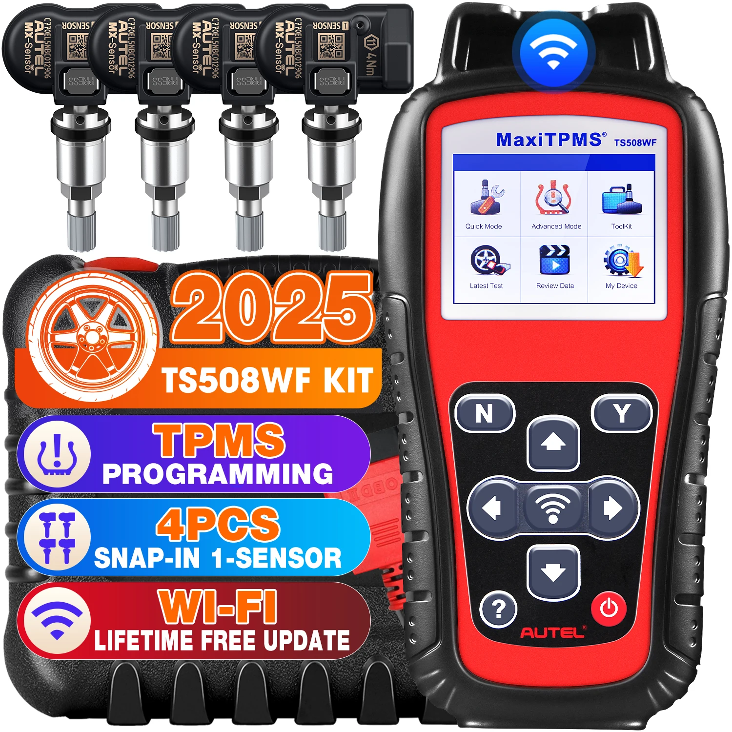 Autel MaxiTPMS TS508WF TS508 TPMS Diagnostic Tool Tire Pressure Monitor TPMS MX-sensors Programmer Activate Relearn 2025