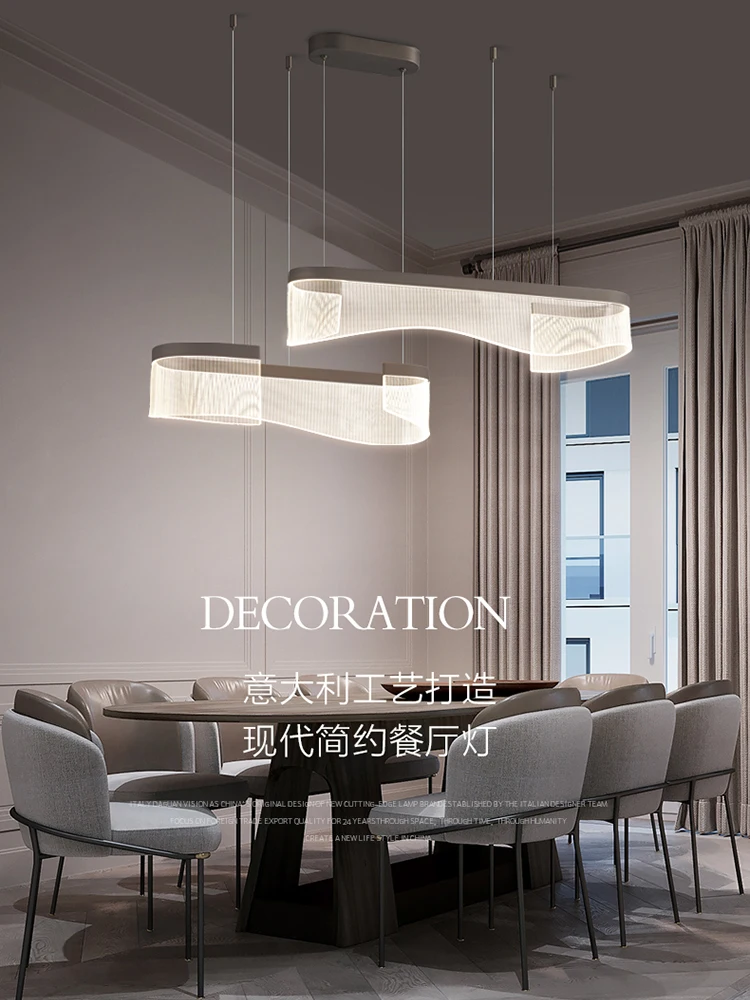 

Restaurant Chandelier Modern Minimalist Dining Room Table Chandelier Bar Tea Room Nordic Creative Designer High-end Led Lighting