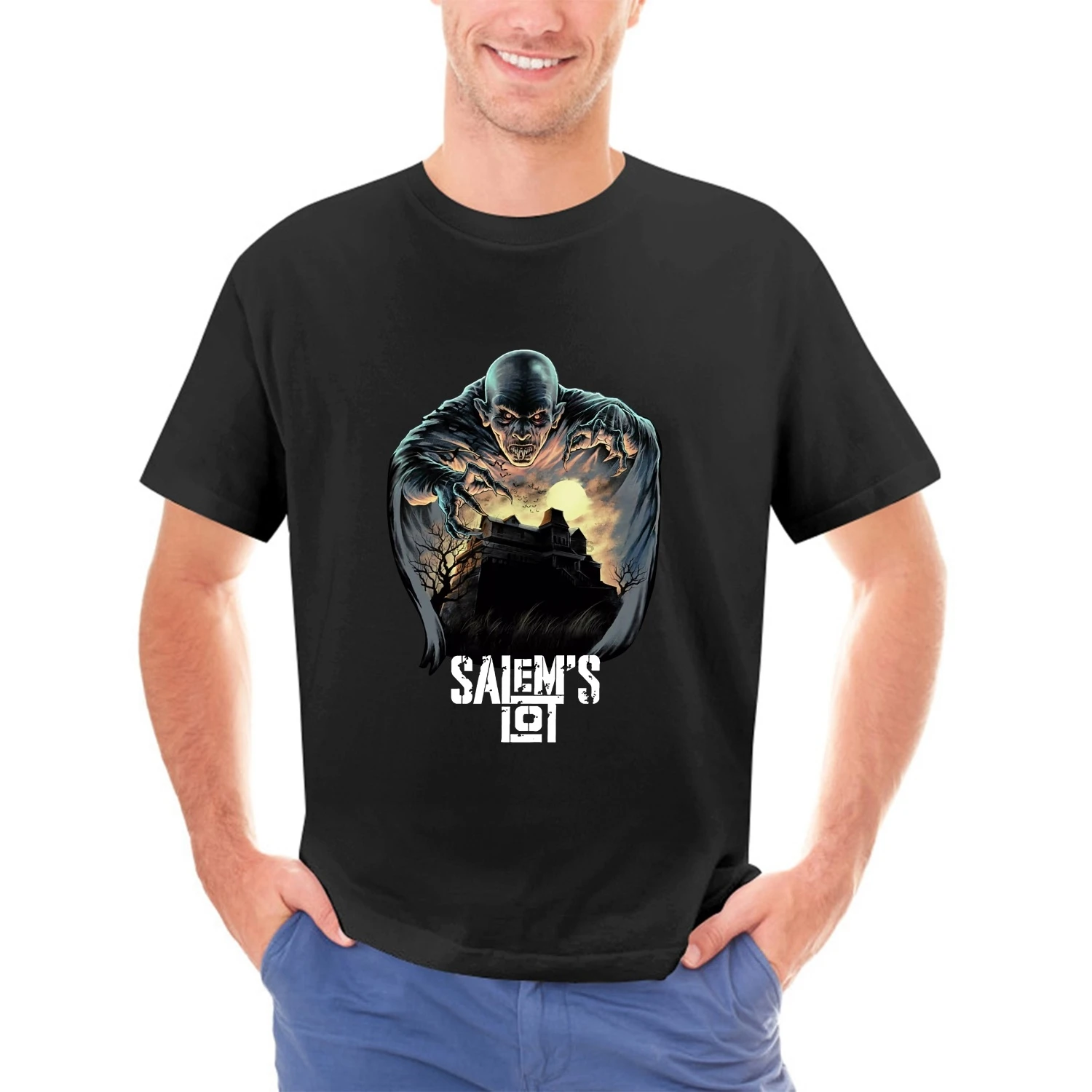 Salems Lot V6 Tobe Hooper Movie Poster 1979 T Shirts Black All Sizes S 5Xl