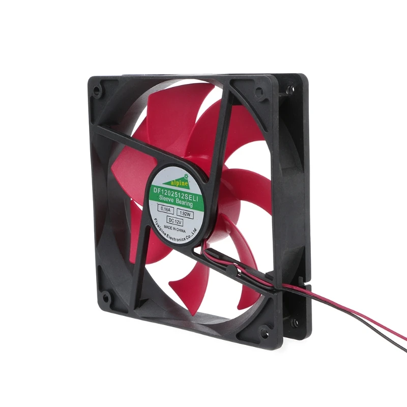 Двойные шарикоподшипники процессора 12x12x2,5 см для постоянного тока 12 В 0,16 А для бесщеточного охлаждения постоянного тока