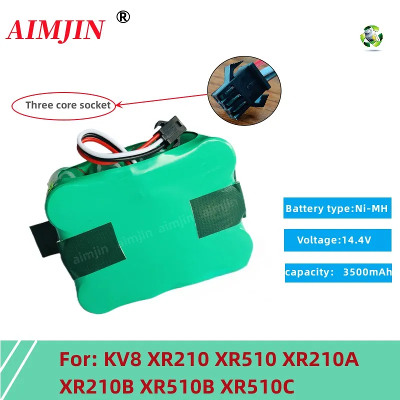 14.4V Ni-Mh SC 3.5Ah For KV8 XR210 XR510 XR210A XR210B XR510B XR510C Vacuum Cleaner Sweeping Robots Lifepo4 Battery