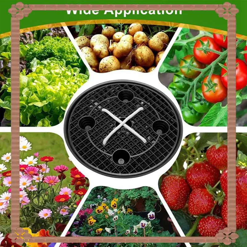 24-Hour Delivery Self Watering Fabric Pot Base 4-Pack Auto Pots Fit 5 Gallon Grow Bags,Auto-Irrigation Water Delivery System