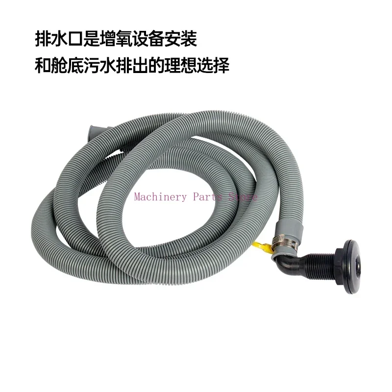 Boat Water Drain 90 Degree Elbow Drainage Scupper ABS White Black Connector Hose Coupling Drain Outlet Yacht Marine Part view 6