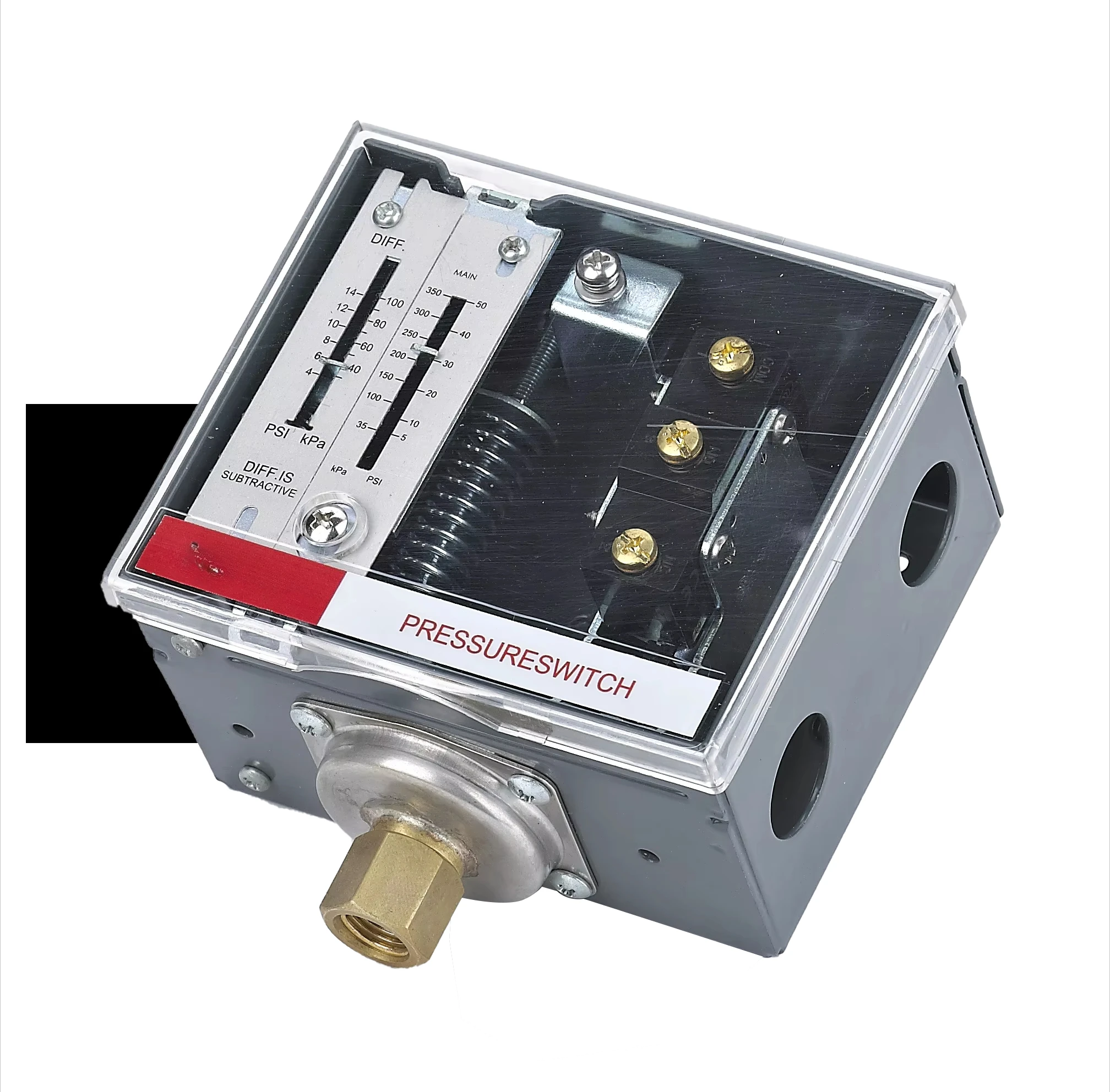LF56 SPDT Stainless Steel SteamS Differential Pressure Controller Switch for Boiler Clean Gas  Air Compressor HVAC