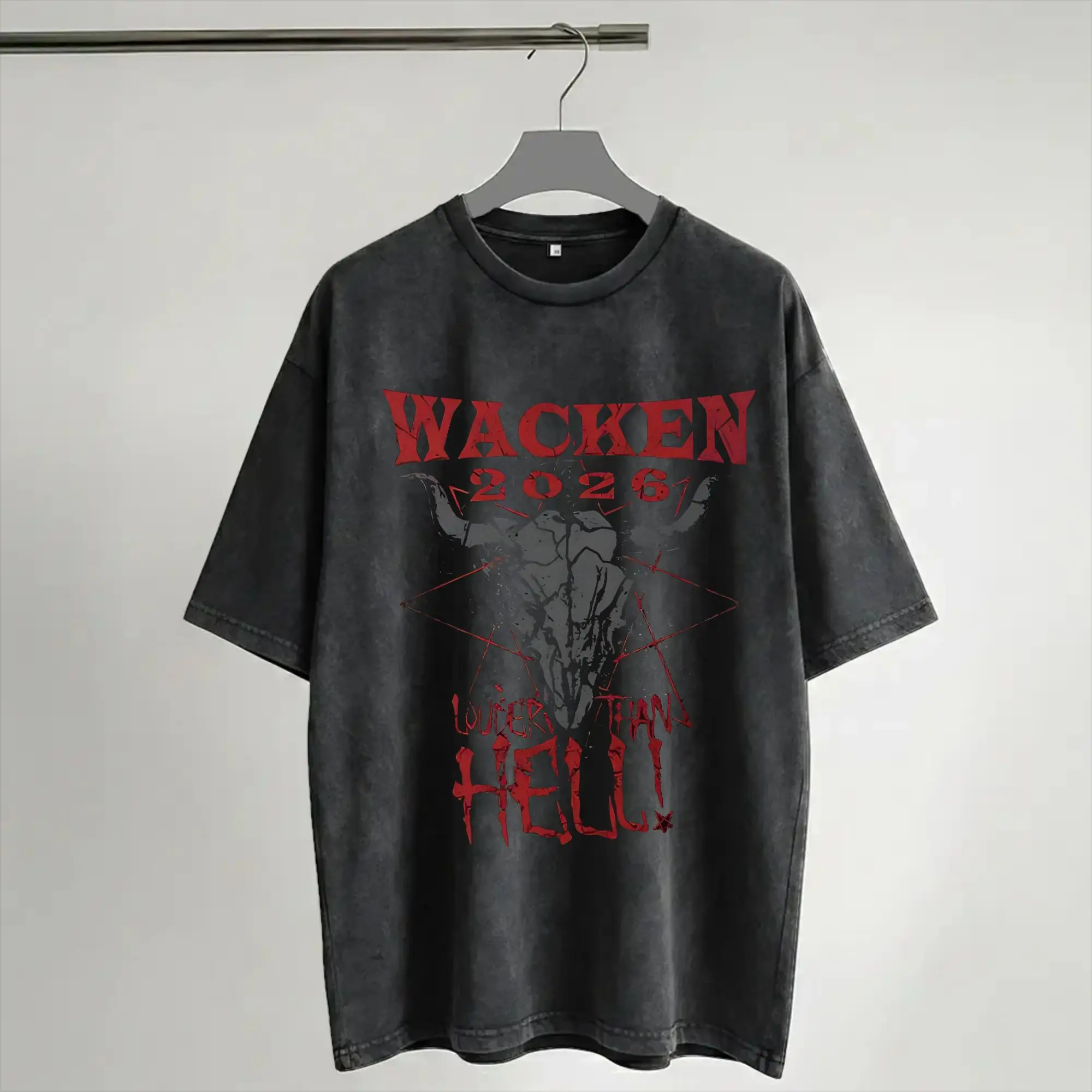 2026 German Open Air rock Festival  Washed T Shirt Streetwear Hip Hop Vintage T-Shirt  Tee Shirt for Men Women 100% Cotton