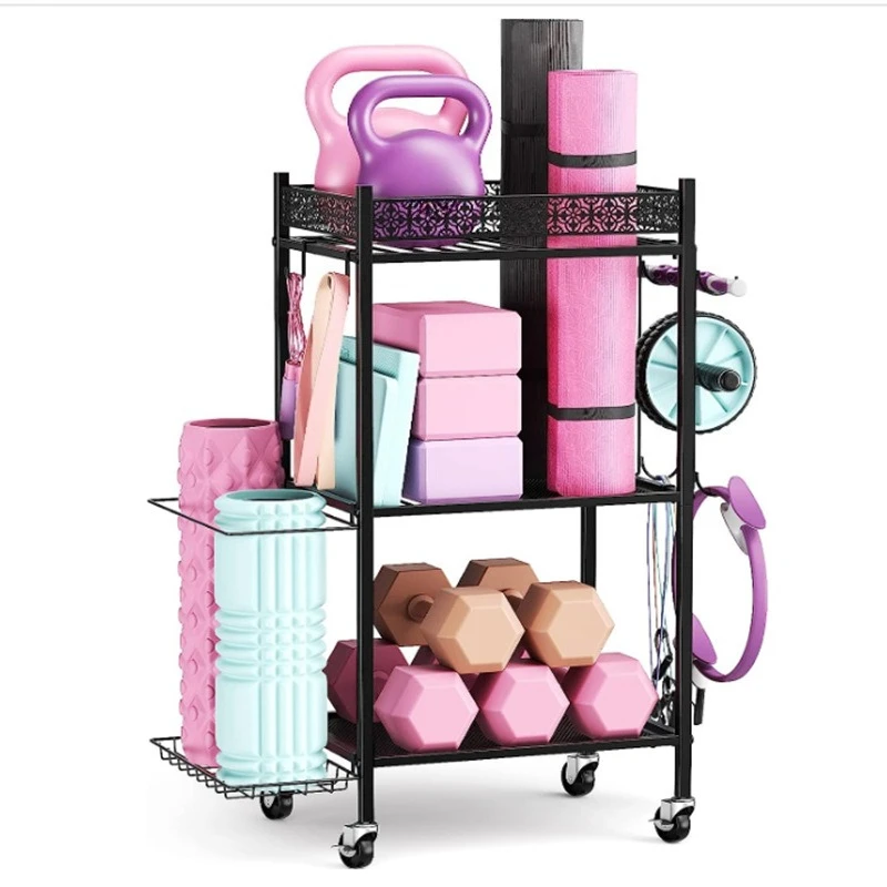 sporting-goods-storage-rack-yoga-mat-basketball-rack-dumbbell-mobile-roller-sports-gym-storage-rack