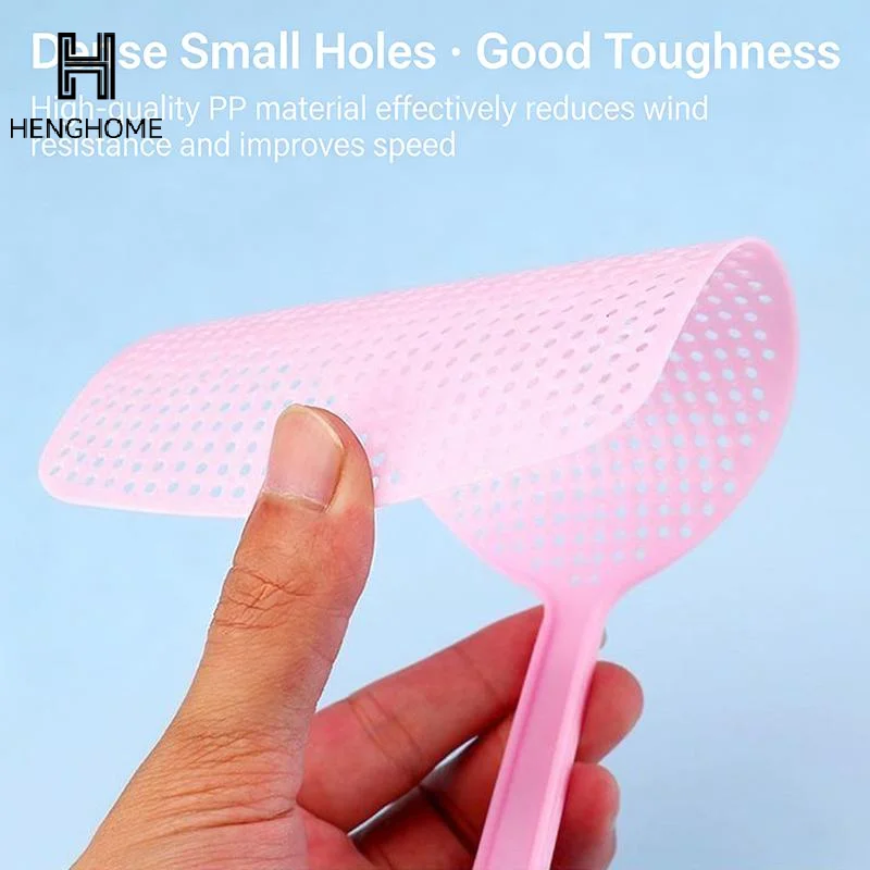 5pc Unbreakable Large Long And Thick Plastic Fly Swatter Hand-Operated For Home Use Mosquito And Fly Control