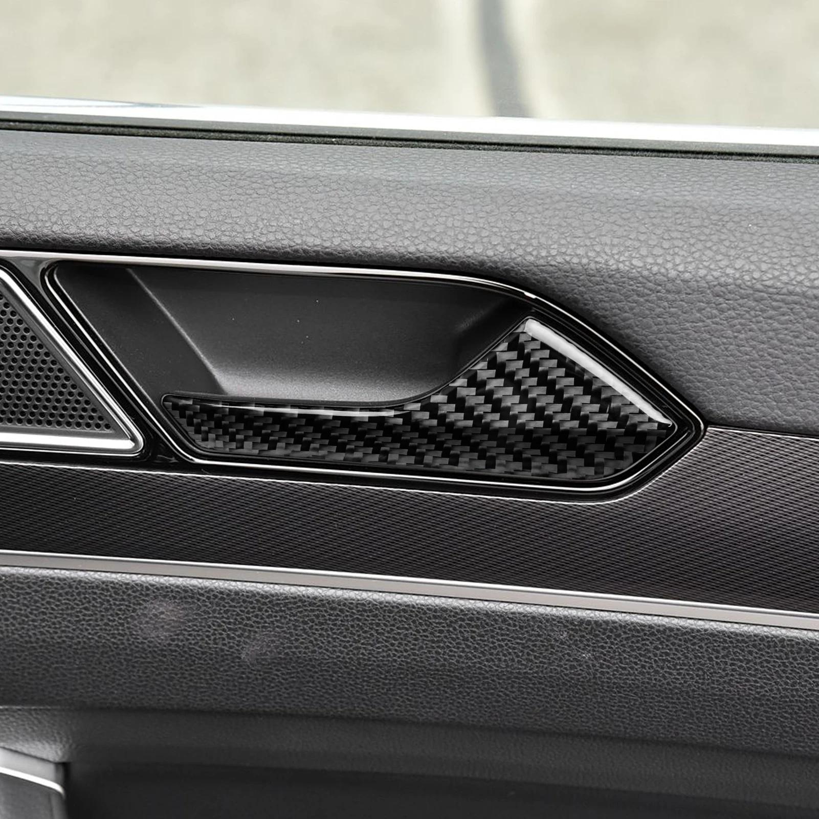 For Volkswagen Magotan 2017-2024 Carbon Fiber Car door switch handle panel Cover Car Accessories Interior Decorative Stickers