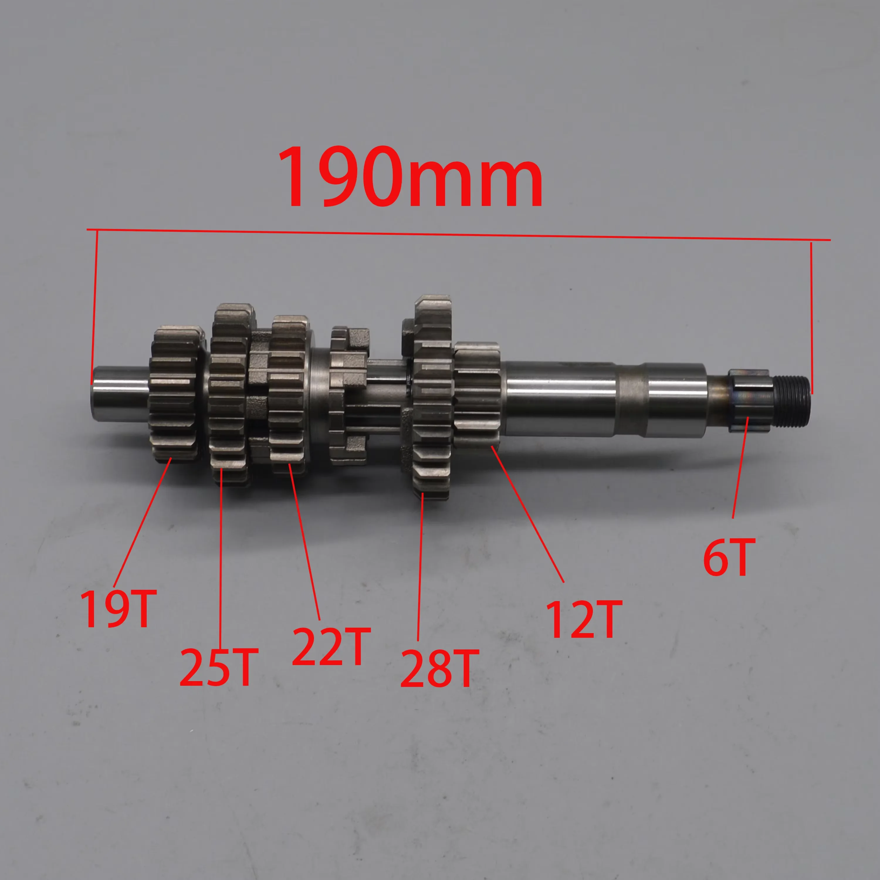 For LONCIN ATV 5 gearbox gear countershaft main LX250 LC171FMM LX250F 250cc Quad GoKarts Engine JIANSHE BASHAN RATO KAYO