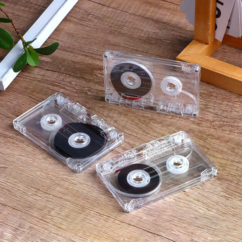 Lege cassetaudiorecorder, standaardcassette, magnetische tape van 45/60/90 minuten, wordt geleverd met doorzichtige opbergdoos.