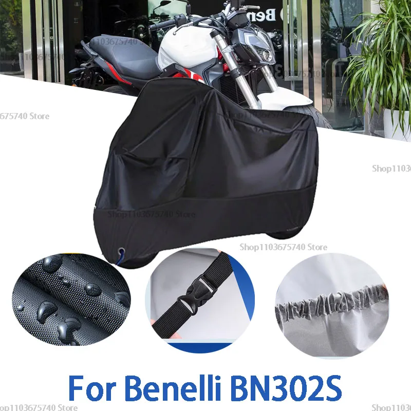 

Motorcycle Full Covers For Benelli BN302S Car Outdoors Sun Protection Dust No Ear Thickened Oxford Clothcover Accessories