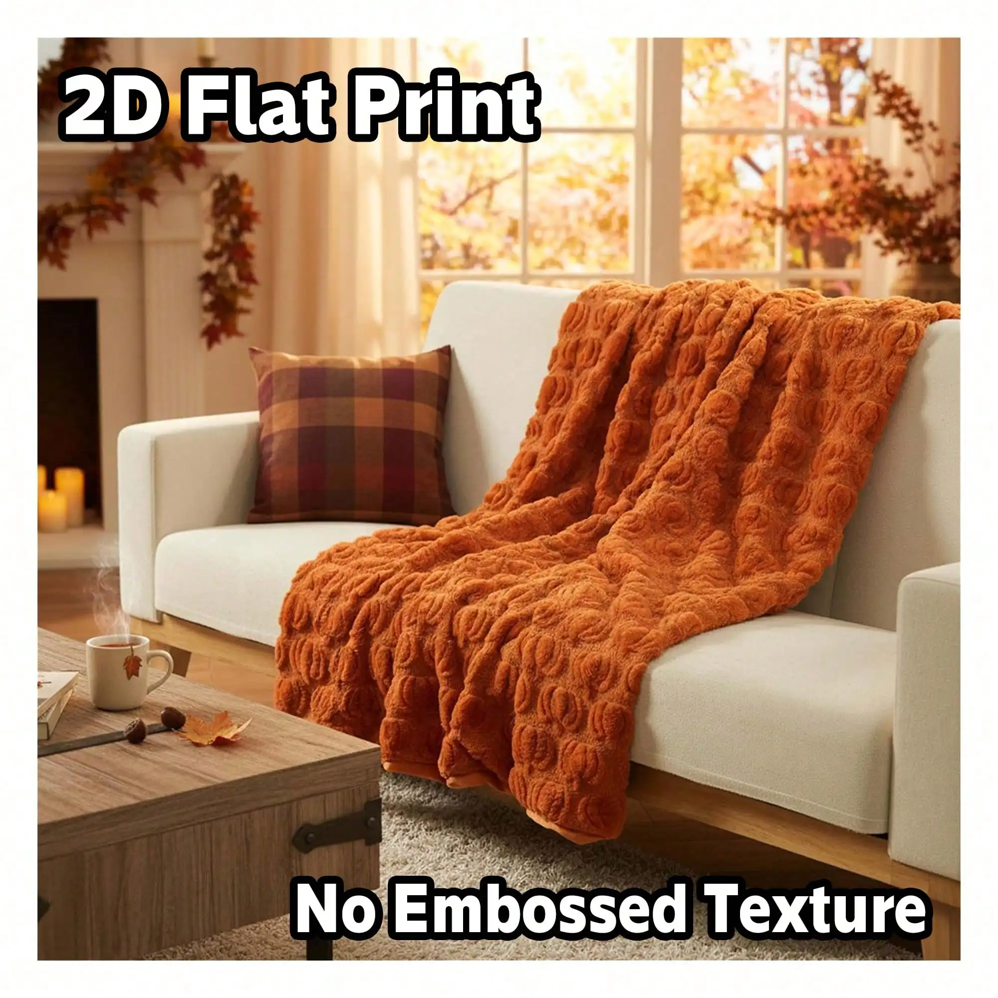 Fall Throw Blanket Pumpkin Autumn 50