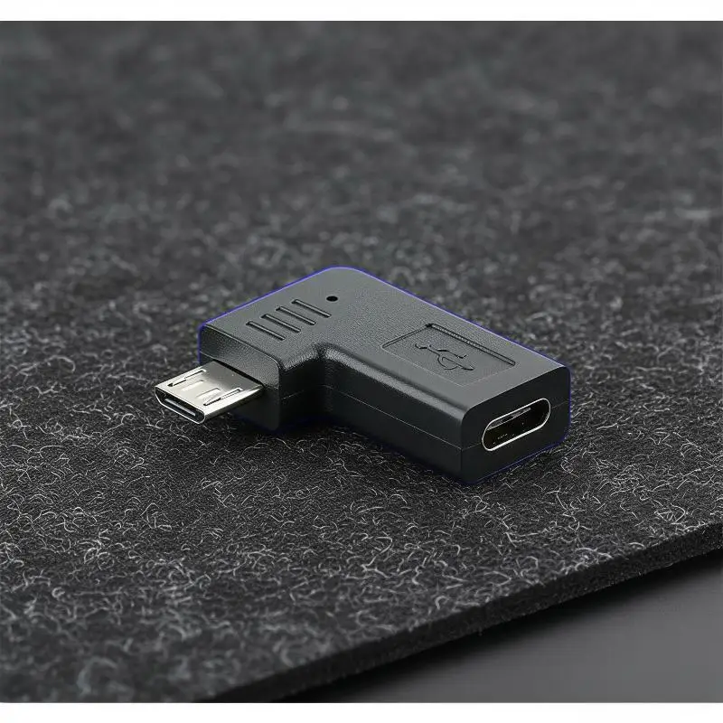 90 Angled Type C to Micro USB OTG Adapter Practical Gift Fast Charging Data Sync Converter for Family Friend Phone Accessories