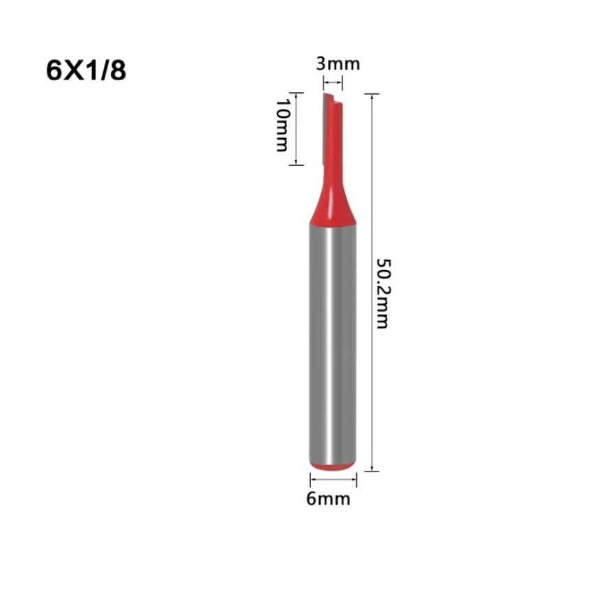 Milling Cutter Router Bit YG8 Carbide Tip 1pcs 45# Steel 6MM Shank Single Double Flute Straight Equipment Useful