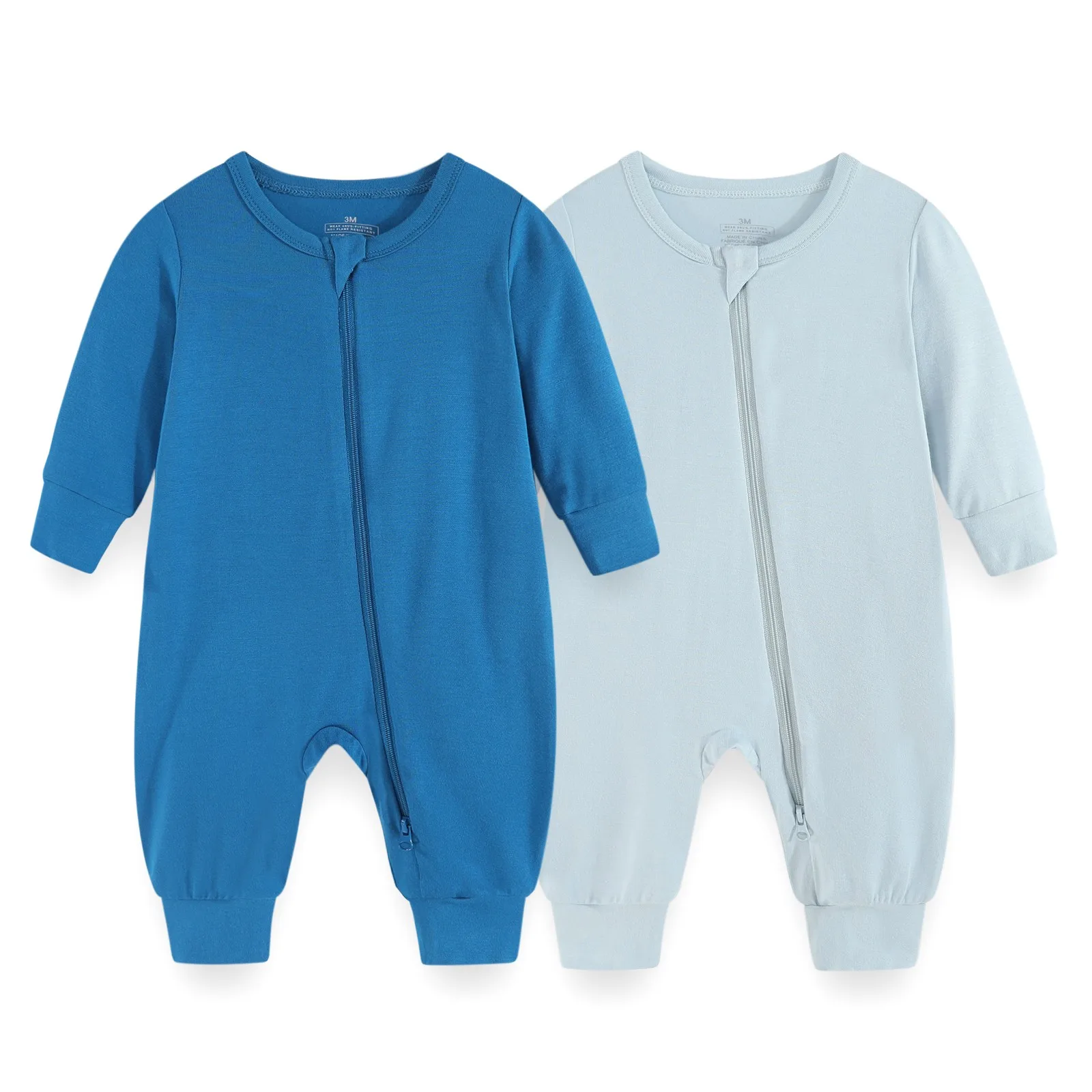 2/3 Stück Baumwolle Baby Mädchen Kleidung Sets Unisex Stram pler 0-24m Neugeborene Baby Kleidung 2-Wege-Reiß verschluss Cartoon Herbst Frühling