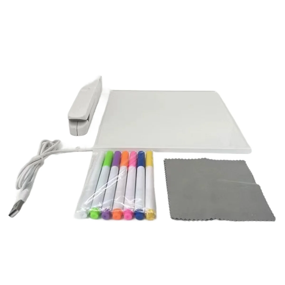 ABLJAcrylic Dry Erase Board with LED Light, Dry Erase Board with Stand As A Memo Letter Message Board,Glowing Acrylic Board