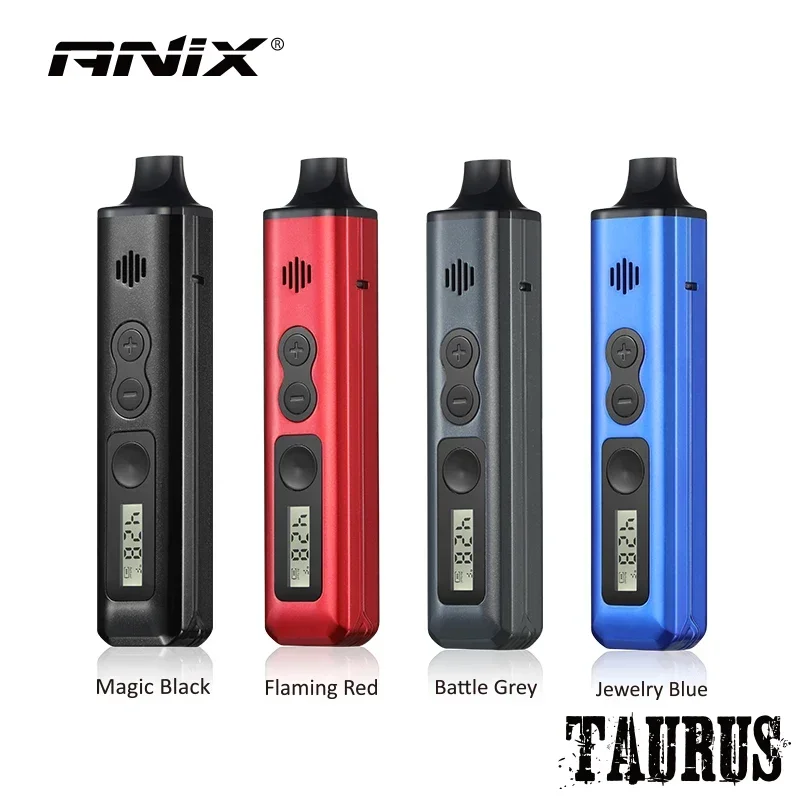 Dry Herb Vaporizer ANIX TAURUS Ceramic Chamber E Cigarette Kit Pathfinder Vape Pen LED Screen Temperature Control Tobacco Vaper