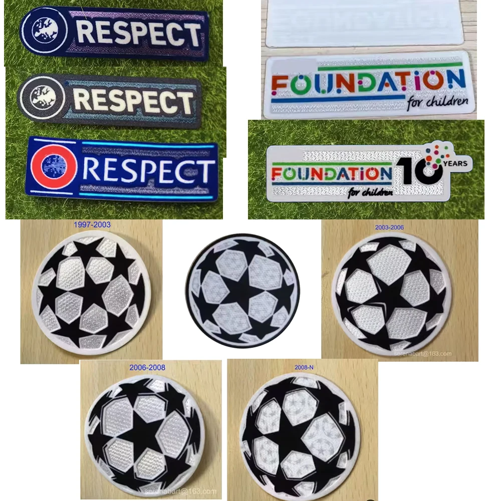 

Top quality SOCCER Heat Transfer IRON PATCHES Football Badges RESPECT PATCH SOFT