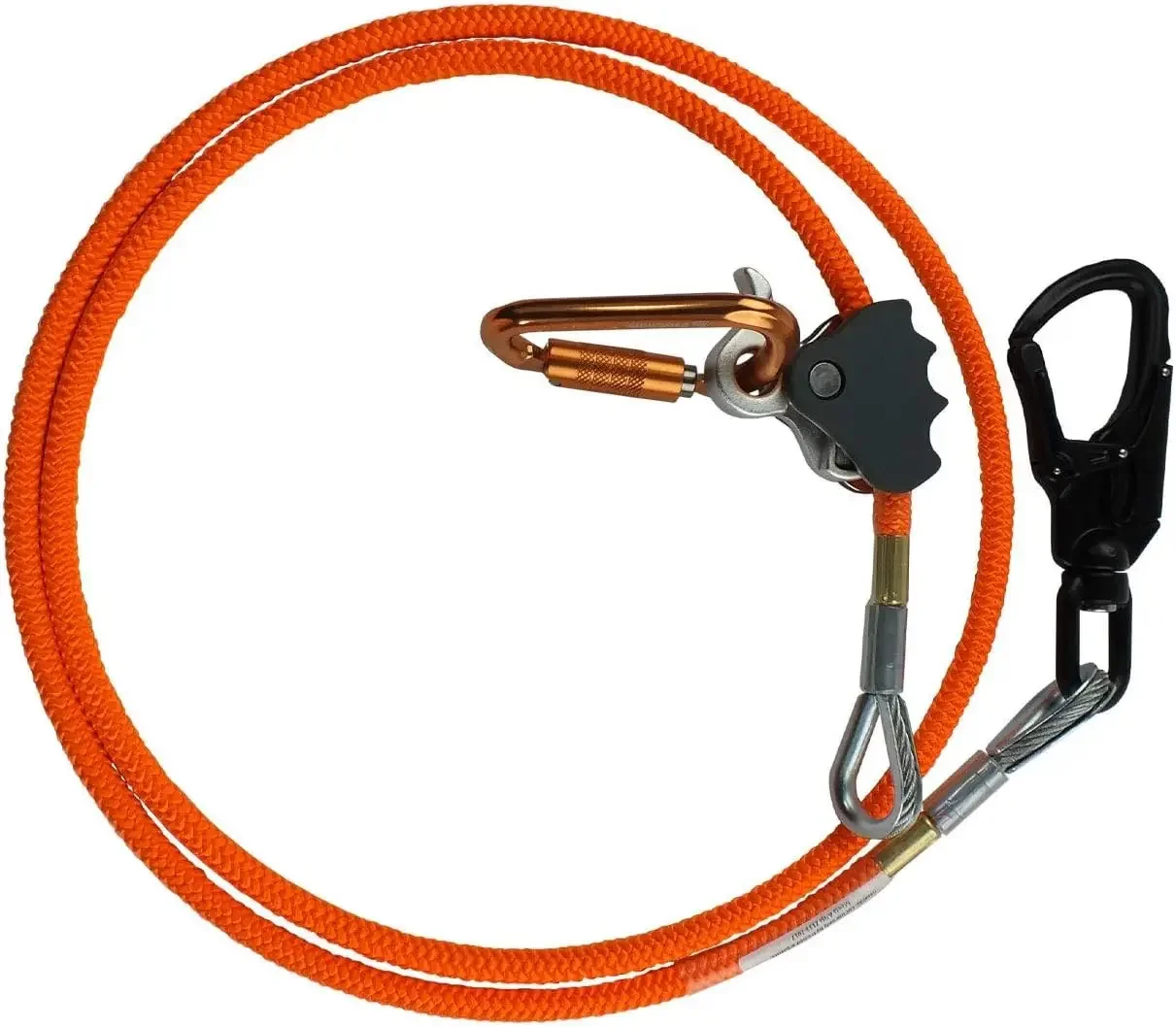 Line Kit with Better Grab Adjuster & Aluminum Swivel - 5/8 inch x 15 feet Great As Arborist Equipment Or Chainsaw Lanyard W