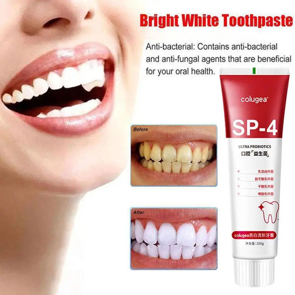 Probiotic Whitening Toothpaste Removal Tooth Stain Cavities Breath Tools Repair Care Dental Prevents Cleaning Brightening F U8P8