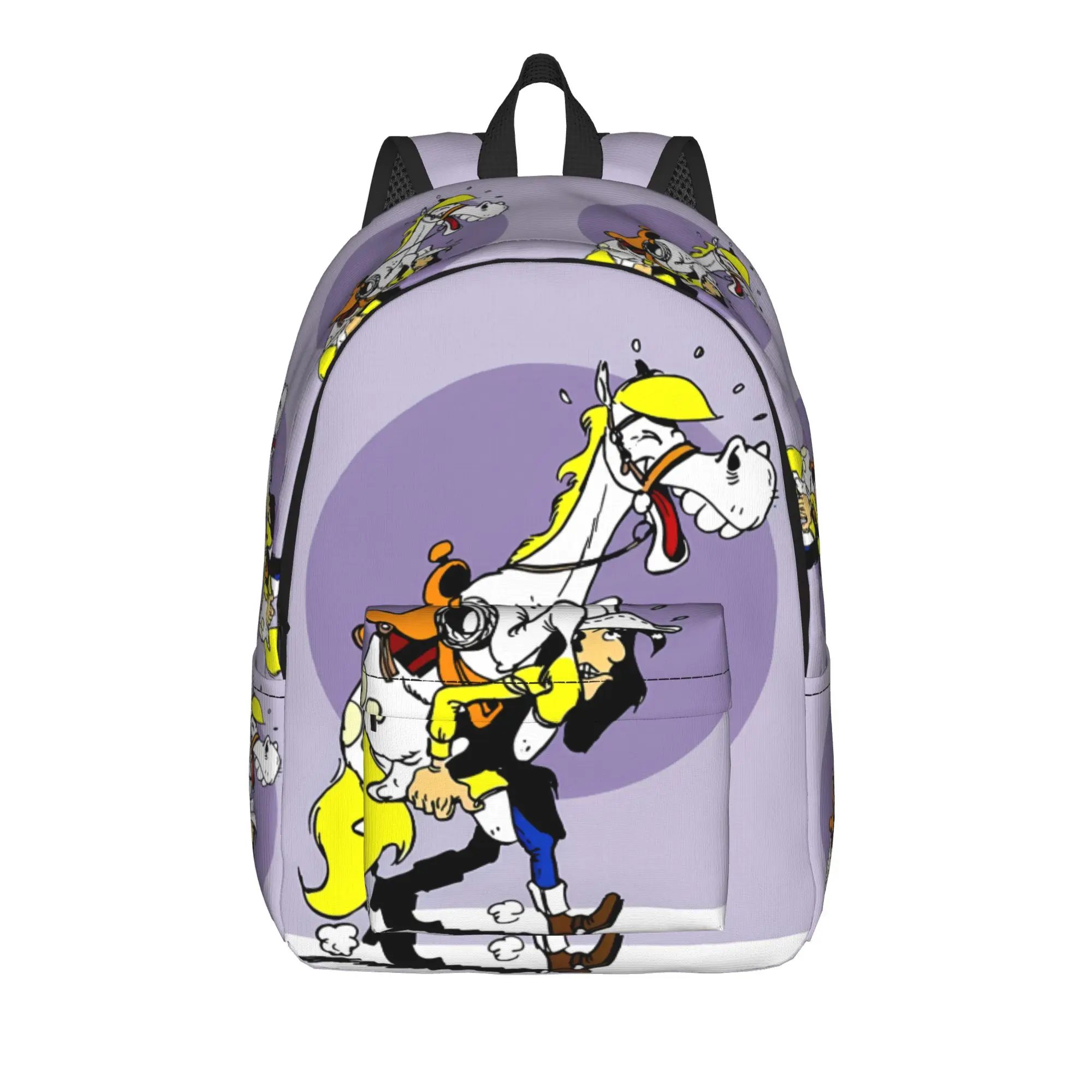 Agile Lucky Luke Jumping Action Backpack  Outdoor Style Backpacks Unisex Colorful Pattern School Bags Style Rucksack