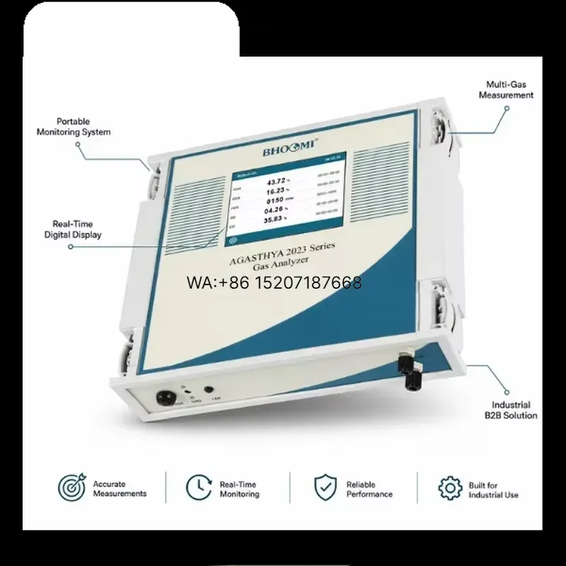 Wmwmnu Industrial Portable High Accuracy Ambient Air Quality Monitoring System for Bhoomi Multi Gas Analyzer Real Time