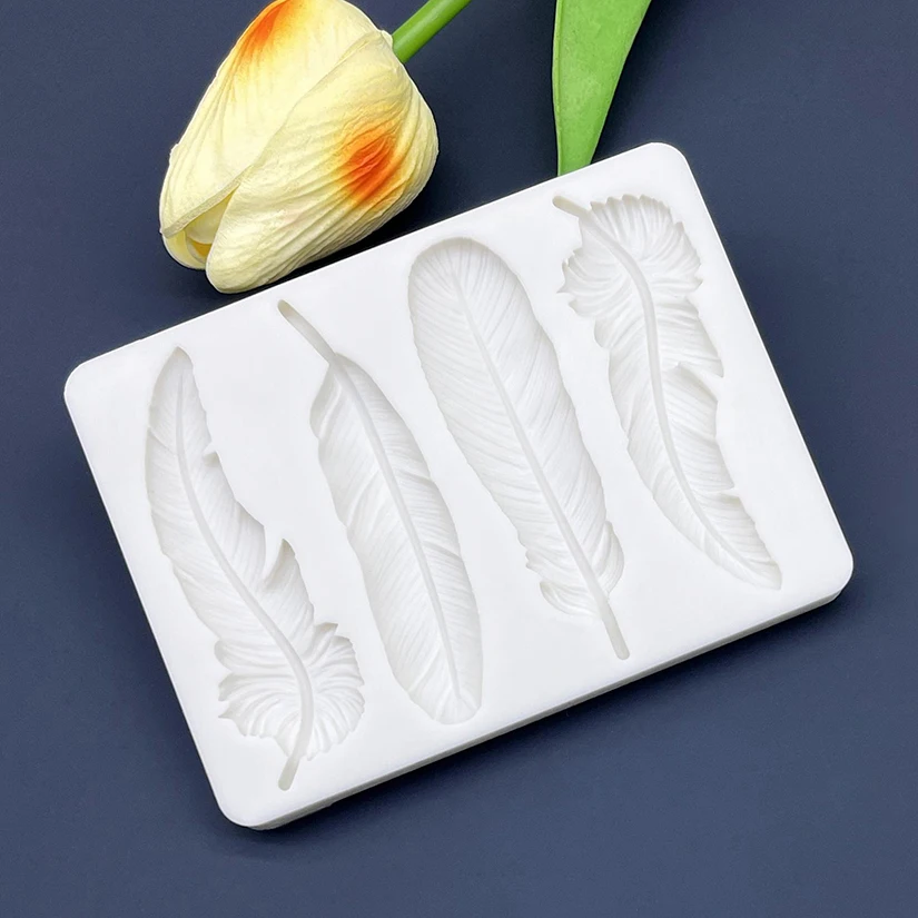 Feather Silicone Mold Sugarcraft Chocolate Cupcake Baking Mold Fondant Cake Decorating Tools