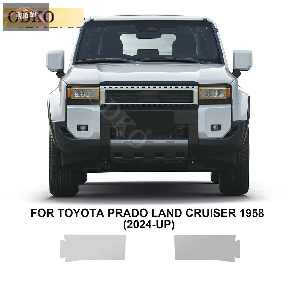 

Car Headlights Taillights Protective Film for Toyota Prado 2024 2025 Front Anti Scratch Black Transparent TPU Sticker PPF