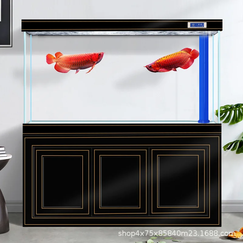 

Light luxury living room household ultra-white glass bottom filter ecological arowana tank