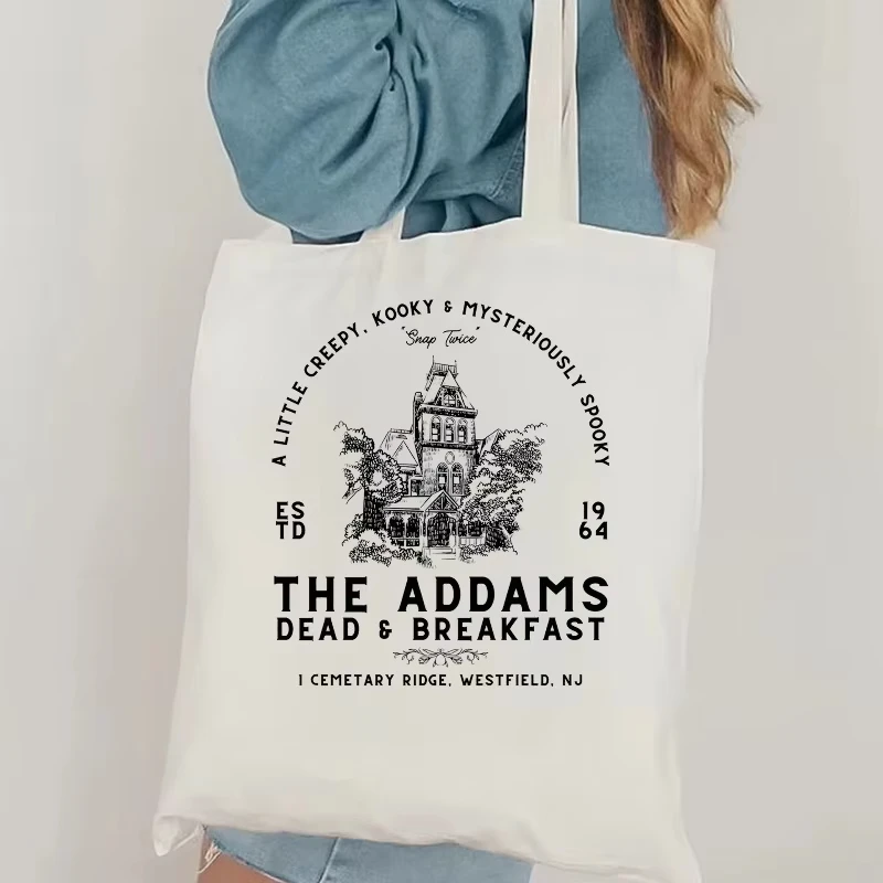 

Addams Family Halloween Horror Tote Bag Addams Family Tote Bag Gothic Women's Halloween Party Tote Bag Morticia Addams Tote Bag