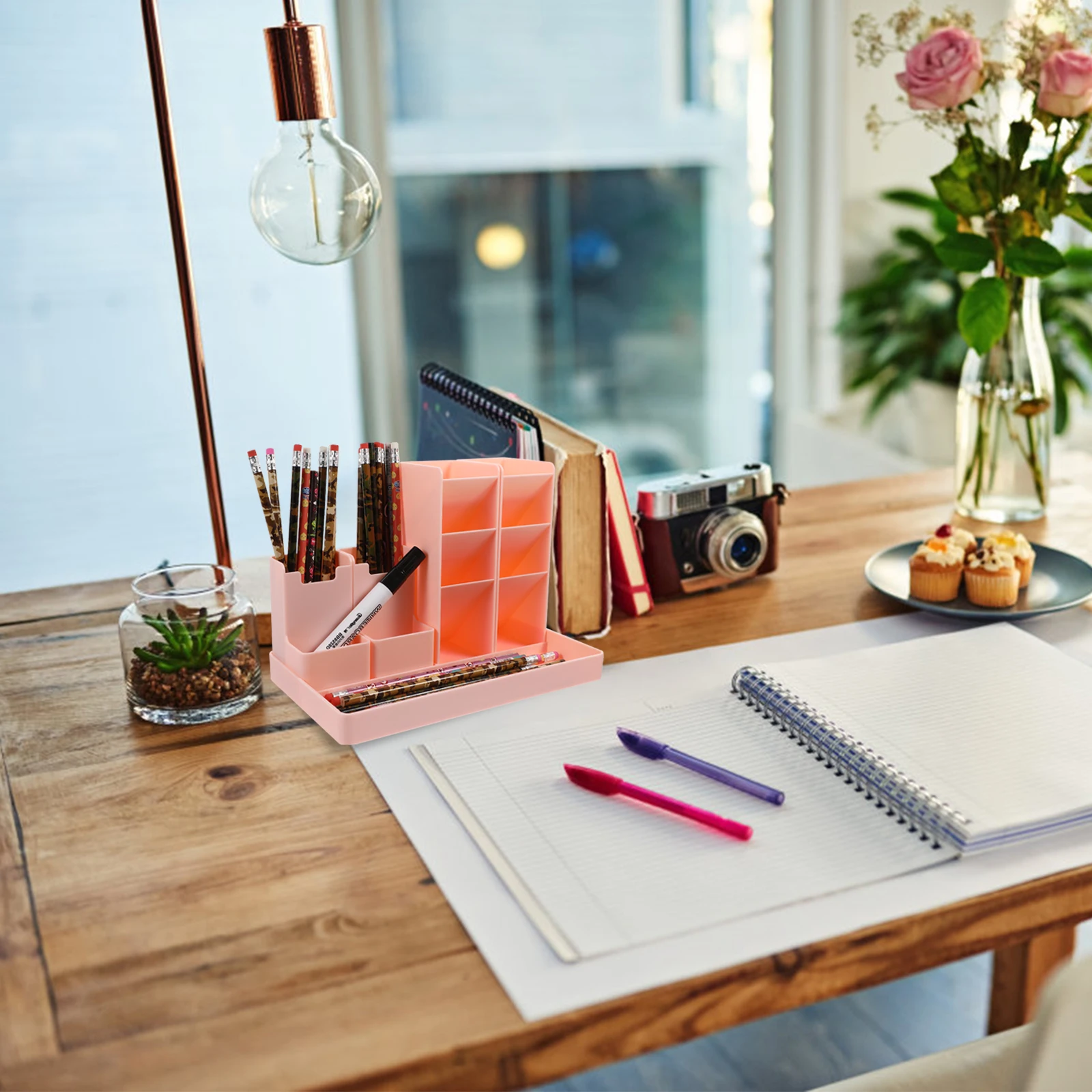 

Вертикальная ручка-органайзер, ящик для хранения канцелярских принадлежностей, держатель для карандашей, контейнер с несколькими отделениями, АБС-пластик, офис для дома