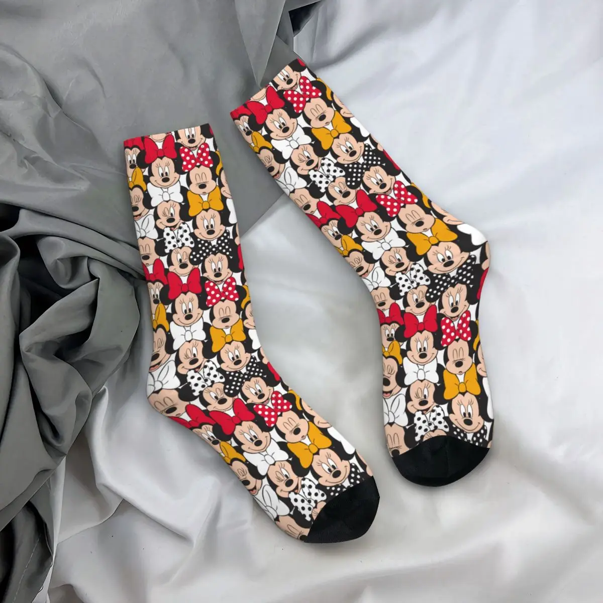 Girls Harajuku Socks Minnie Mouse Kawaii Accessories Cute Mickey Donald Goofy Stockings Suit For Spring Autumn Winter