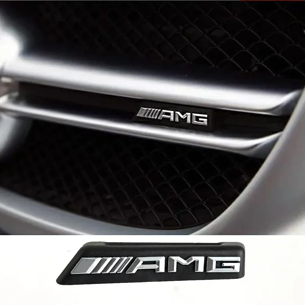 Car Front Grill AMG Badge Emblem Sticker for Mercedes benz W212 W213 W202 W211 W176 W210 W205 Gla Glc Cls Glk Accessories