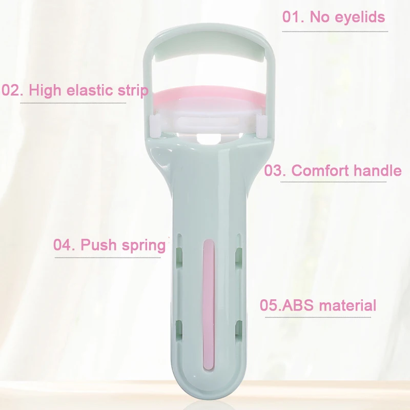 Eyelash Curler Curl and Shape Portable Rubber Pad Beginners Press Eyelash Curler Makeup Easy for New