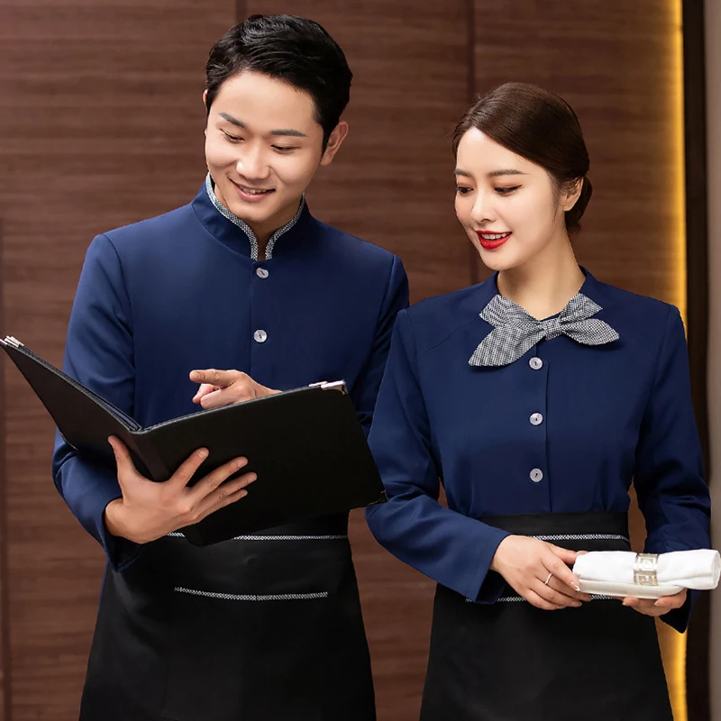 Izakaya – uniforme de travail de serveur, uniforme de Chef de cuisine, Service de restauration de Restaurant, veste à manches longues avec nœud pour homme, vêtements de travail