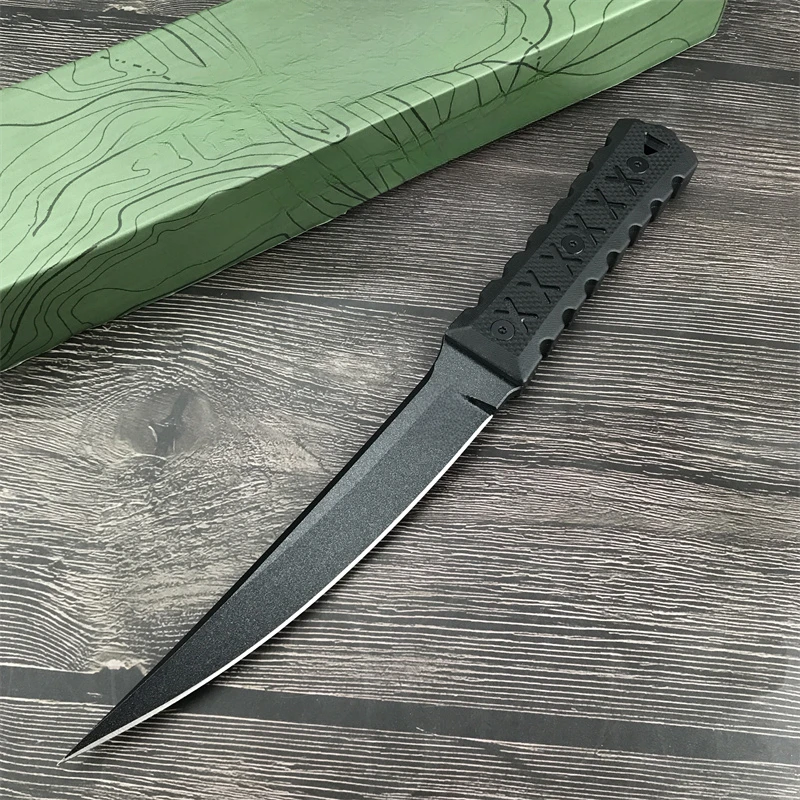 

2927 HZ6 Black fixed knife D2 Steel blade outdoor tactical hunting Camping Hiking survival EDC pocket Knife Men's gift