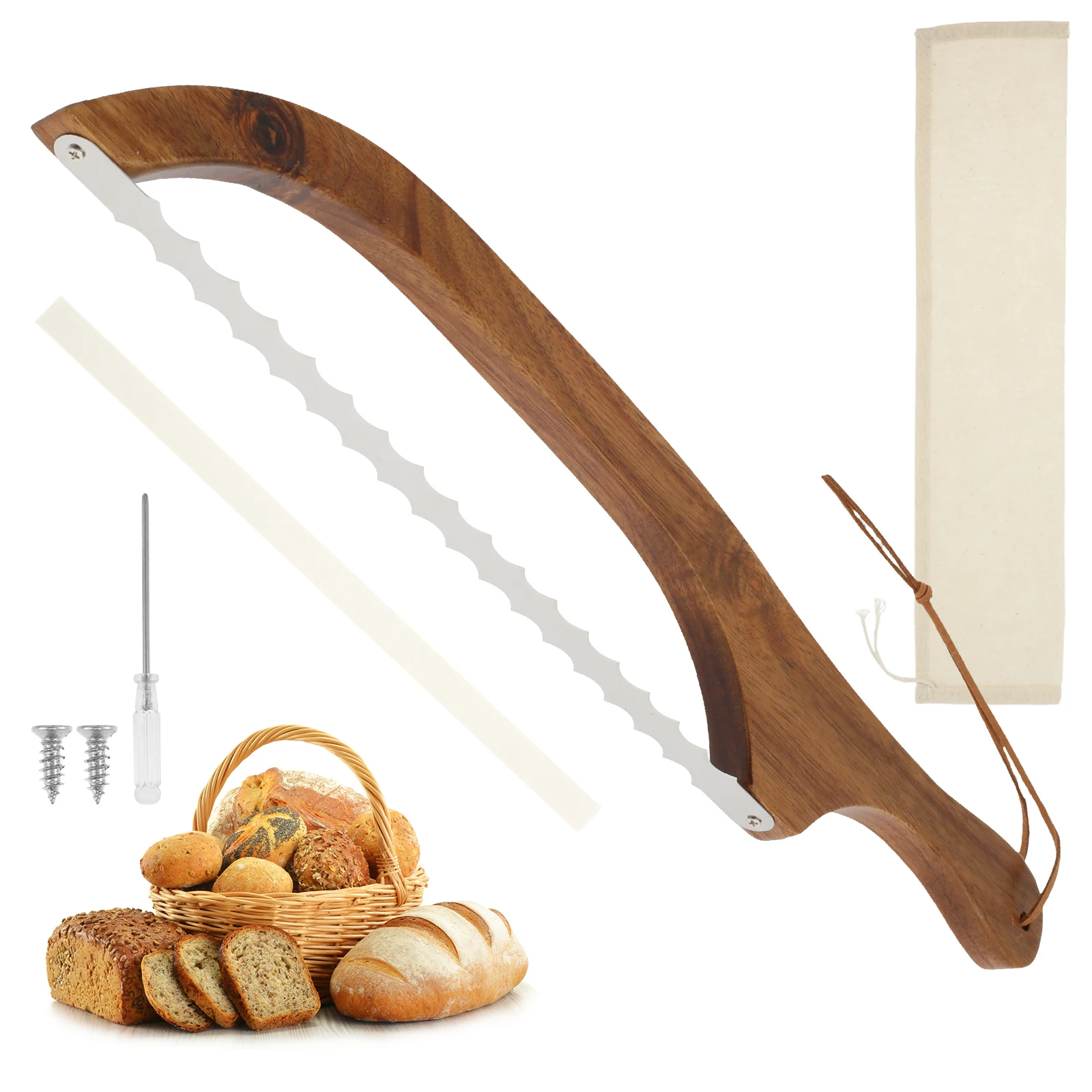 Wooden Bread Bow Kn…