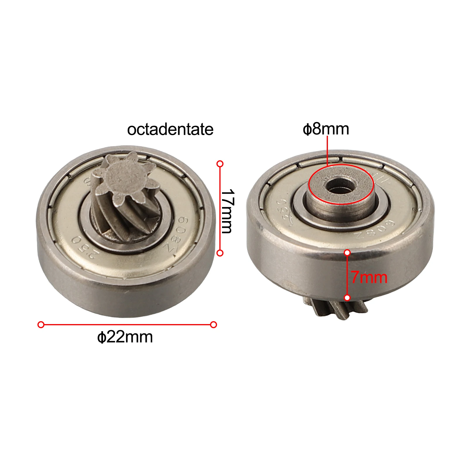 

Replacement Gear Saw Motor Gear For Cutting Saw For Reciprocating Saw Silver Color Stable Performance 8 Tooth Gear