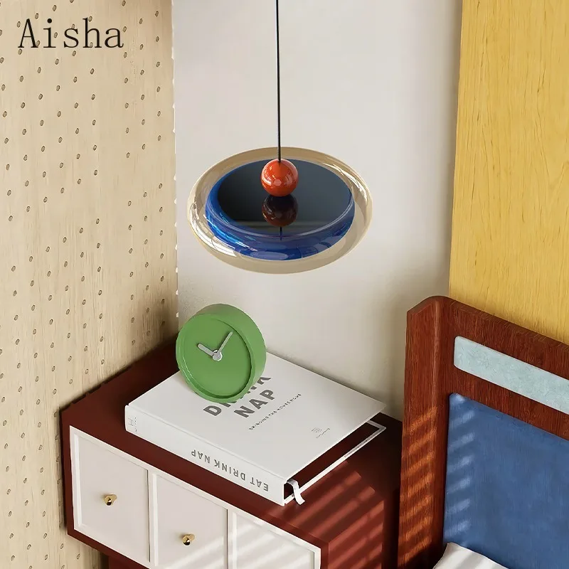 Cream Children's Bedroom Eye Protection Pendant Light Cartoon Cute Bedroom Bedside Lamp School Daycare Indoor Lighting Fixtures