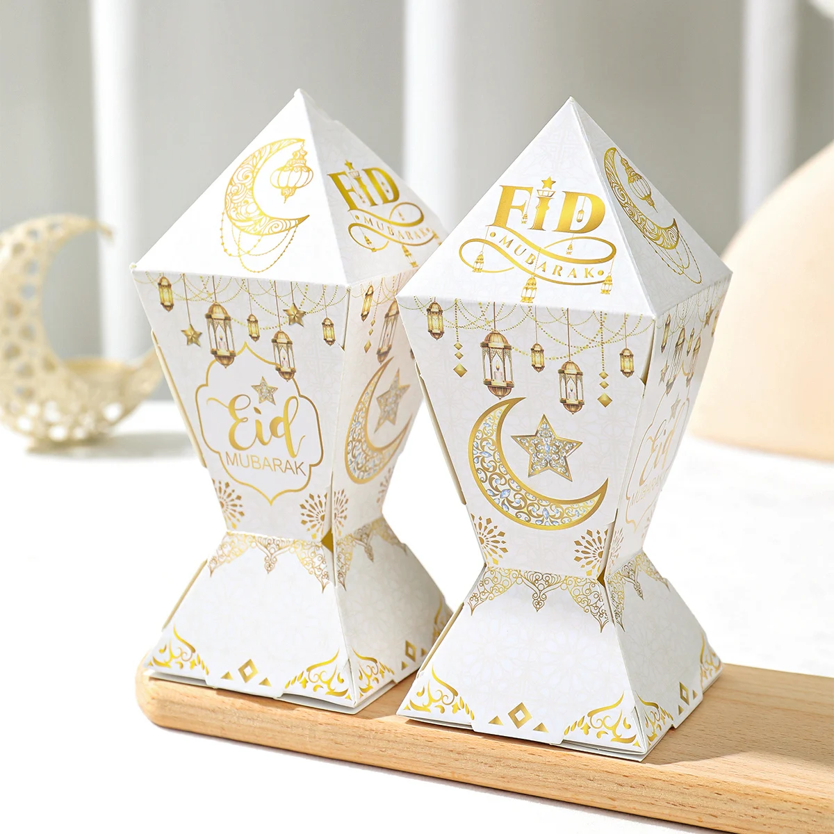 عيد مبارك صندوق حلوى رمضان كريم هدية صندوق حلوى كوكيز أكياس الديكور للمنزل 2025 لوازم حفلات المهرجانات الإسلامية الإسلامية