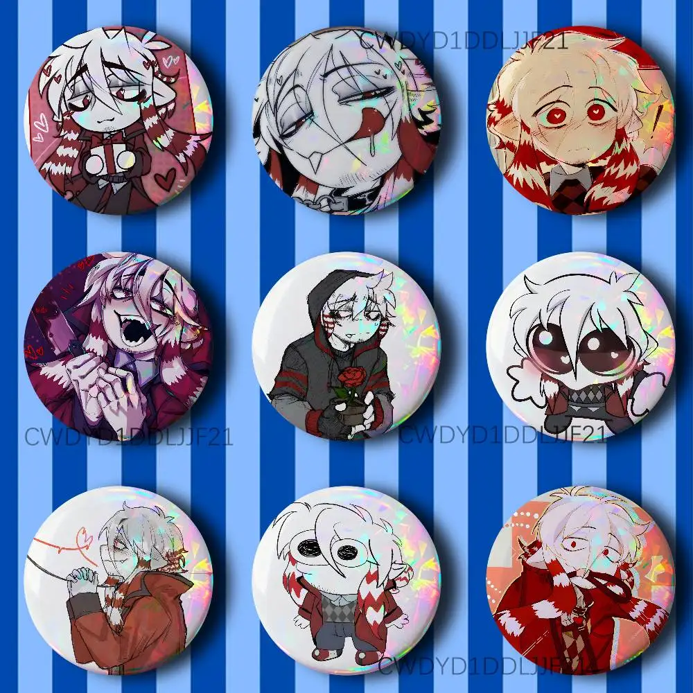

Damon B-Broken Colors Badge Brooch Figure Lapel Pins Clothes Backpack Fashion Cute Collection Decoration Display