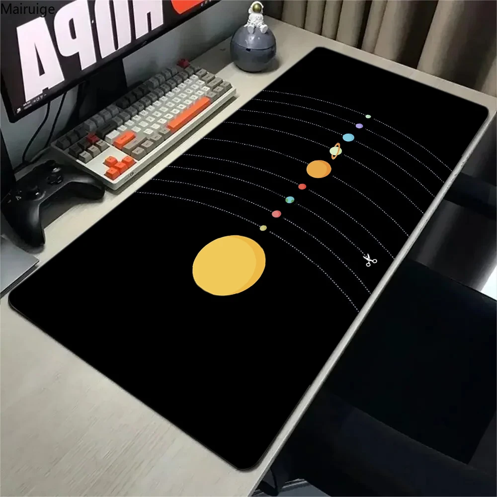 Planets in the solar system Large Gaming Mousepad Game Rubber Computer Mouse Mat Anime Mouse Pad Gamer Locking Edge Accessories