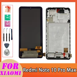 New OLED For Xiaomi Redmi Note 10 pro Max LCD Display Touch Screen Digitizer For Redmi Note 10 pro Max Display LCD Replacement