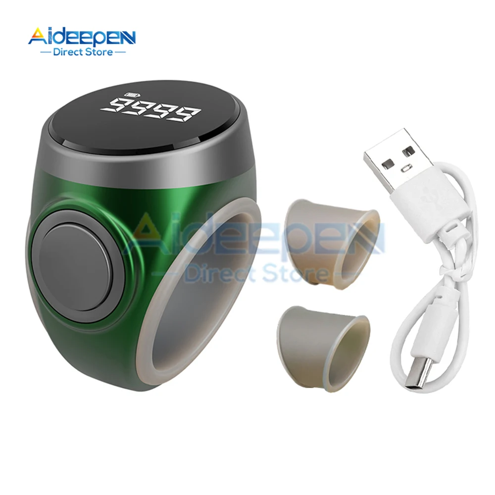 Adjustable Ring Tally Counter 18mm 20mm 22mm OLED Screen Power Count Display Precise Click Type-C Charging 75mAh Battery
