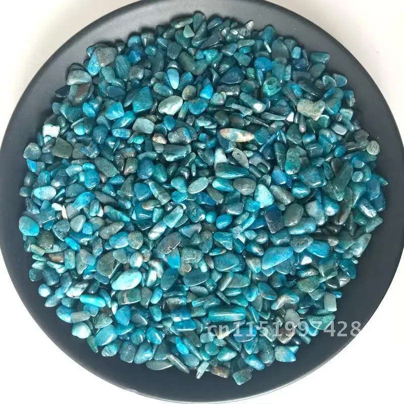 100g Polished Stones Crystal Gravel Natural Gemstone Specimen Decoration Natural Quartz Crystals Small Size Blue Apatite Natural